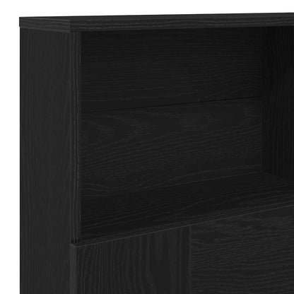 Testata del letto con testiera Rovere Nero 120 x 19 x 103,5 cm