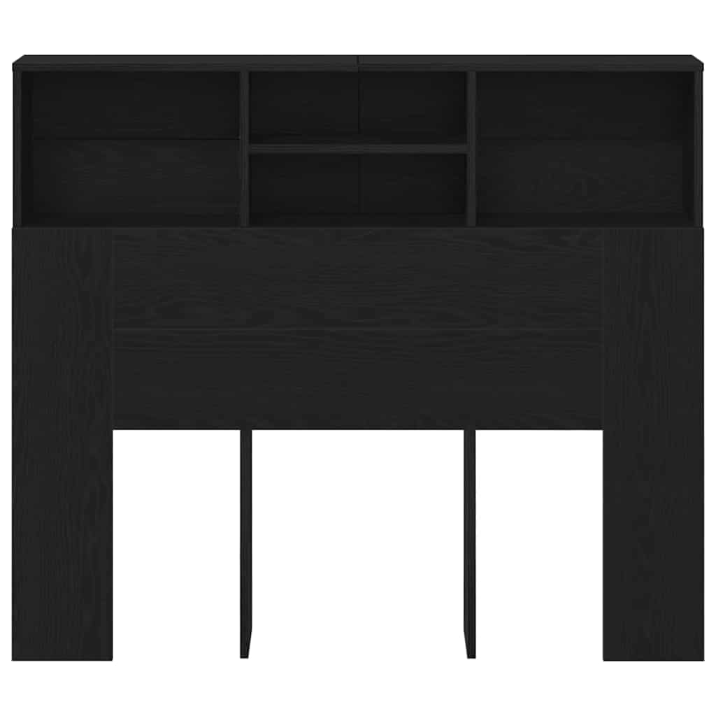 Testata del letto con testiera Rovere Nero 120 x 19 x 103,5 cm