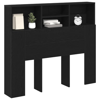 Testata del letto con testiera Rovere Nero 120 x 19 x 103,5 cm