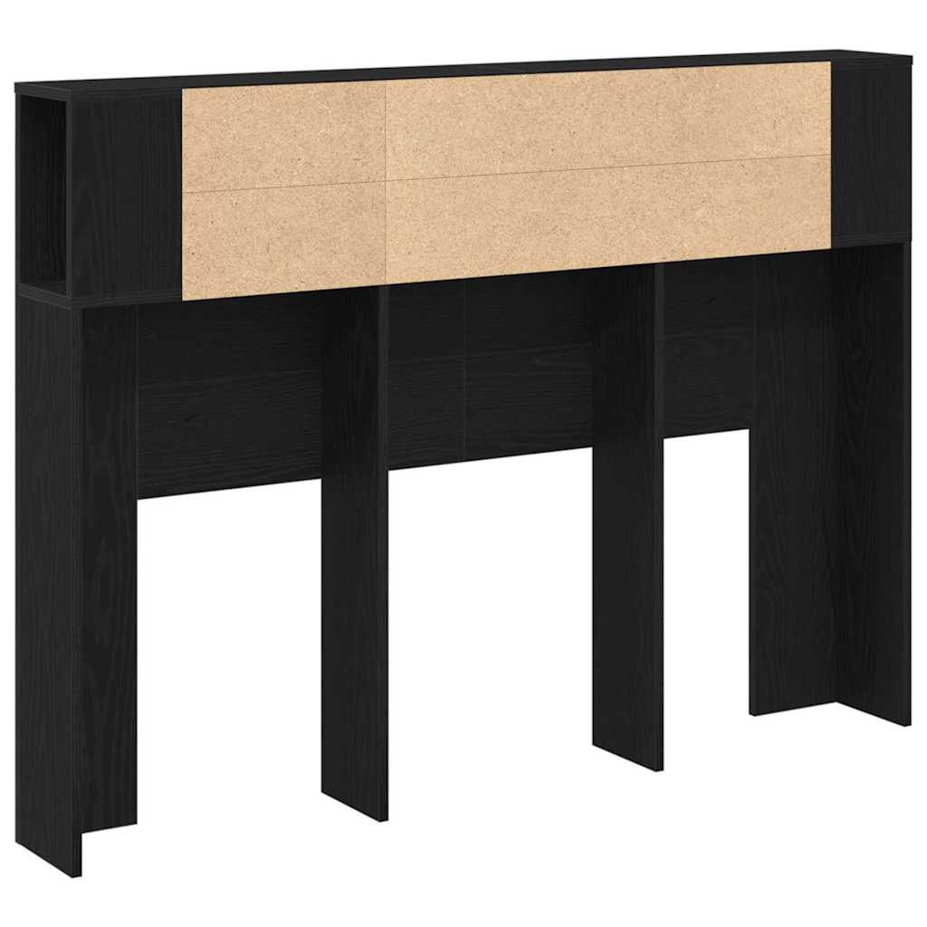 Testata del letto Rovere nero 140 x 19 x 104.5 cm