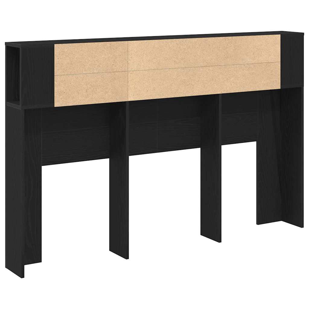 Testata del letto Rovere nero 160 x 19 x 104.5 cm