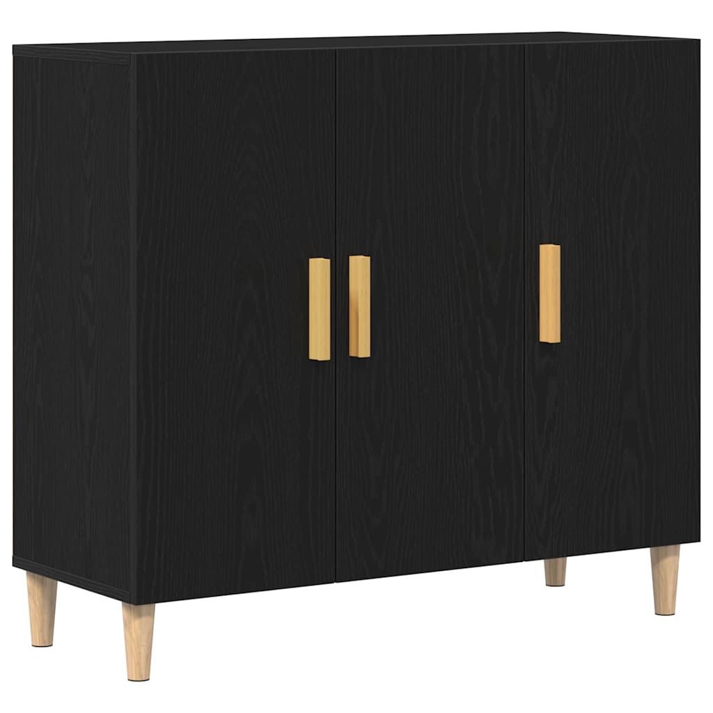Credenza Nero 90 x 34 x 80 cm Legno multistrato