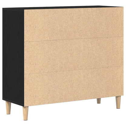 Credenza Nero 90 x 34 x 80 cm Legno multistrato