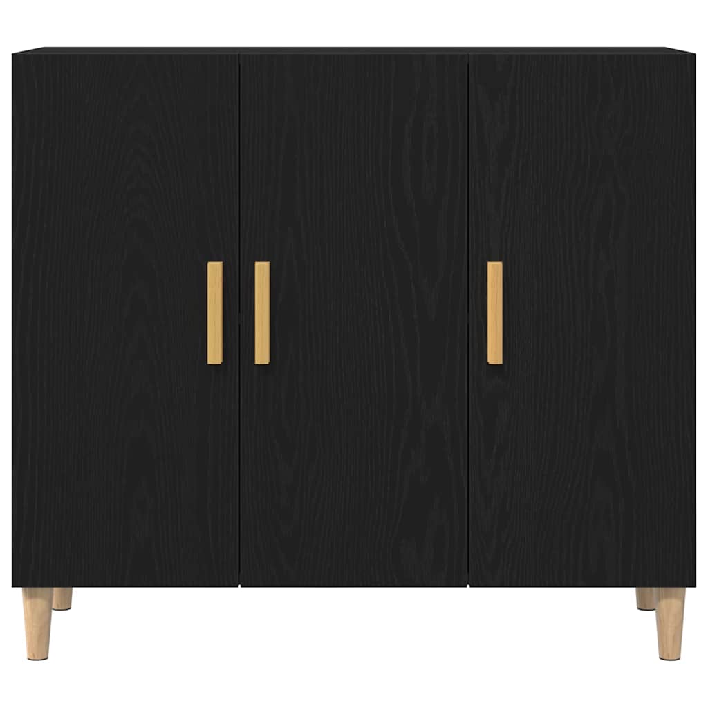 Credenza Nero 90 x 34 x 80 cm Legno multistrato