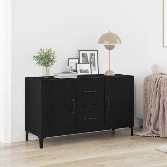 Credenza con cassetto Nero 100 x 36 x 60 cm Legno multistrato