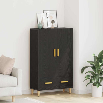 Credenza con cassetto Nero 70 x 31 x 115 cm Legno multistrato