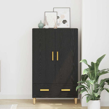 Credenza con cassetto Nero 70 x 31 x 115 cm Legno multistrato