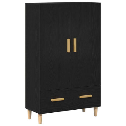 Credenza con cassetto Nero 70 x 31 x 115 cm Legno multistrato