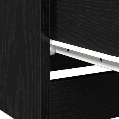 Armadio da Notte Rovere Nero 40 x 65 x 65 cm Legno multistrato | homemem39