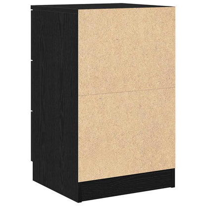 Armadio da Notte Rovere Nero 40 x 65 x 65 cm Legno multistrato | homemem39