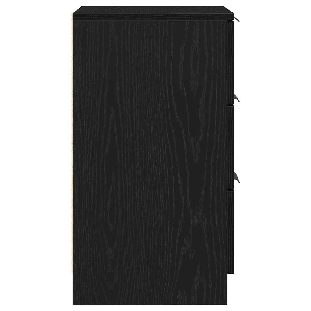 Armadio da Notte Rovere Nero 40 x 65 x 65 cm Legno multistrato | homemem39