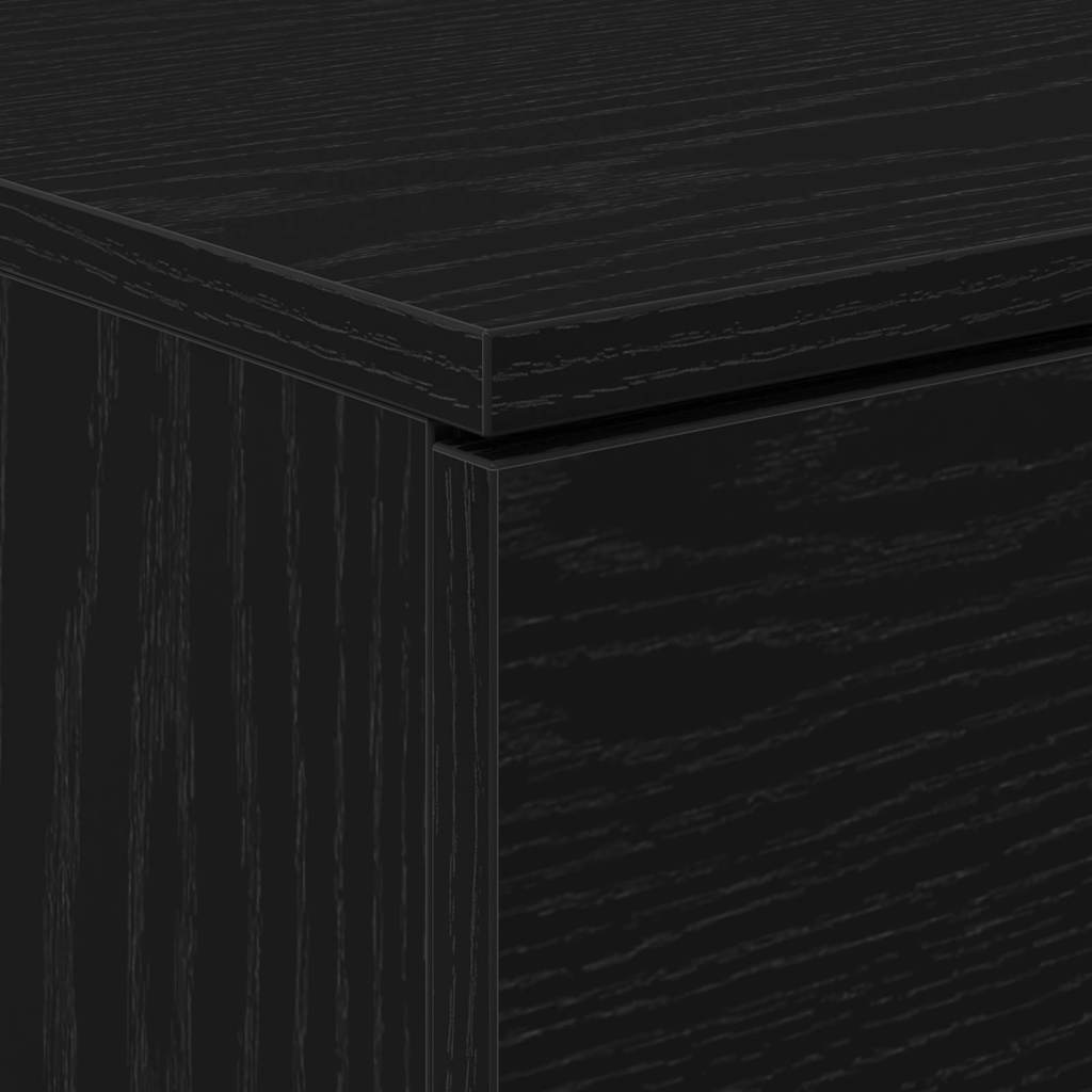 Armadio da Notte con cassetto 2 pcs Rovere Nero 40 x 65 x 65 cm | homemem39