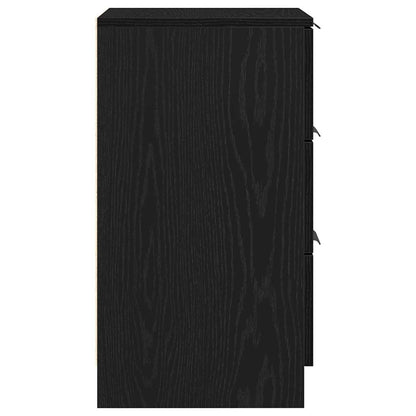 Armadio da Notte con cassetto 2 pcs Rovere Nero 40 x 65 x 65 cm | homemem39
