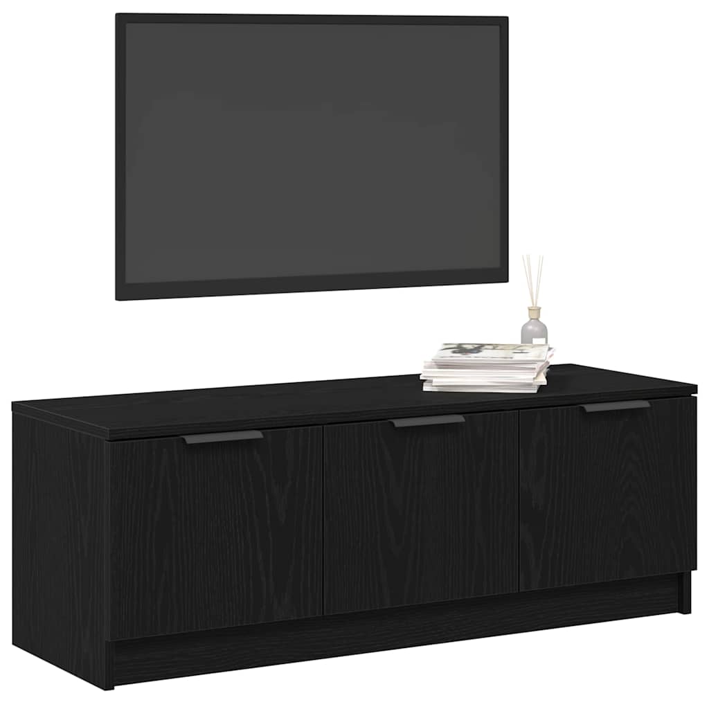 Mobile TV Rovere nero 102 x 35 x 36.5 cm Legno multistrato