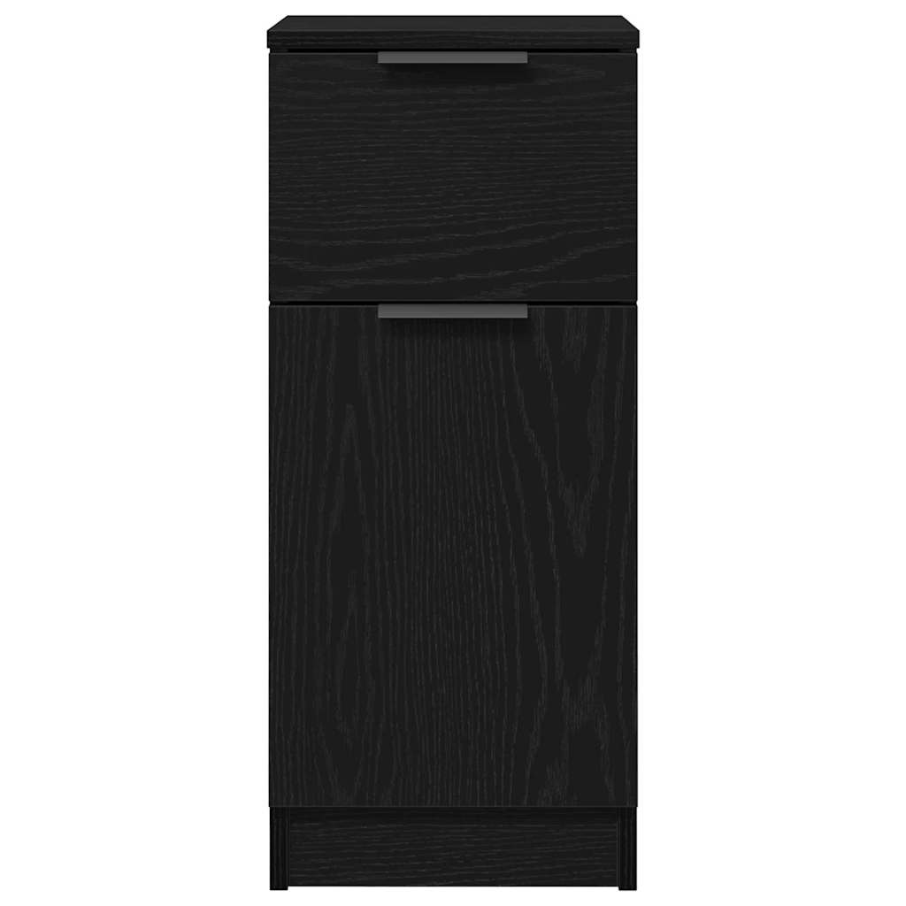 Sideboards 2 pcs Rovere nero 30 x 30 x 70 cm Legno multistrato