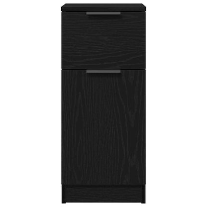 Sideboards 2 pcs Rovere nero 30 x 30 x 70 cm Legno multistrato