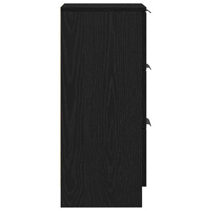 Sideboards 2 pcs Rovere nero 30 x 30 x 70 cm Legno multistrato