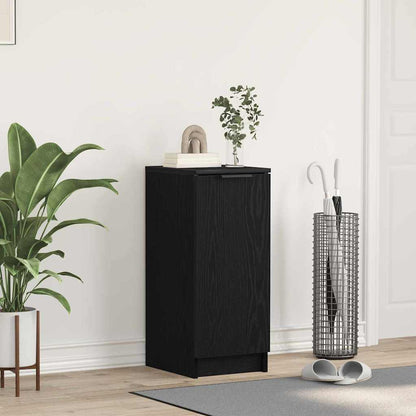 Mobile per scarpe con lo scaffale Rovere Nero 29,5 x 35 x 70 cm