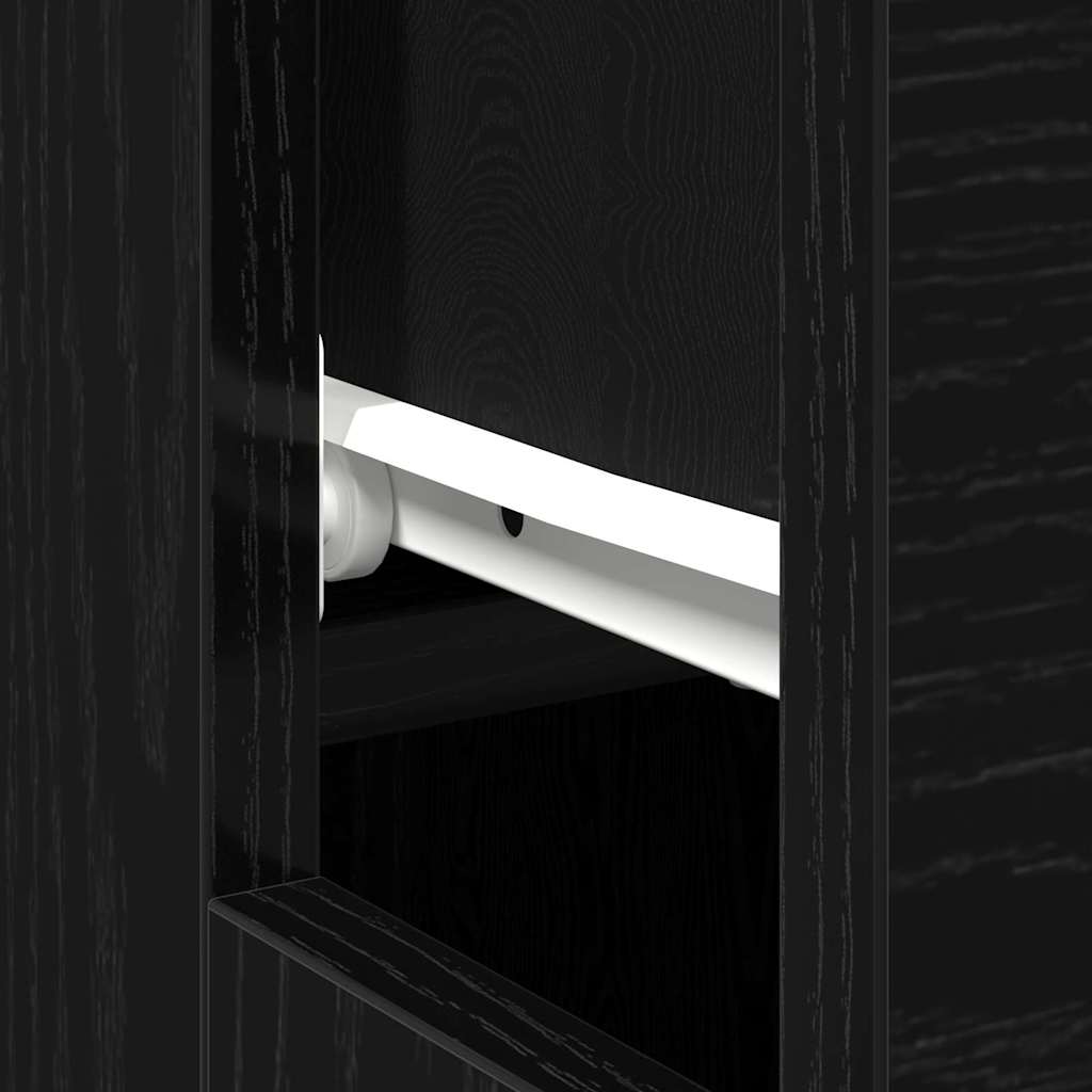 Scrivania Rovere Nero 100 x 50 x 75 cm Legno multistrato | homemem39