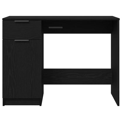 Scrivania Rovere Nero 100 x 50 x 75 cm Legno multistrato | homemem39