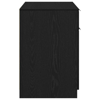 Scrivania Rovere Nero 100 x 50 x 75 cm Legno multistrato | homemem39