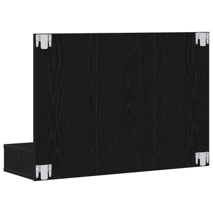 Mobiletto per specchio Rovere Nero 90 x 31,5 x 62 cm