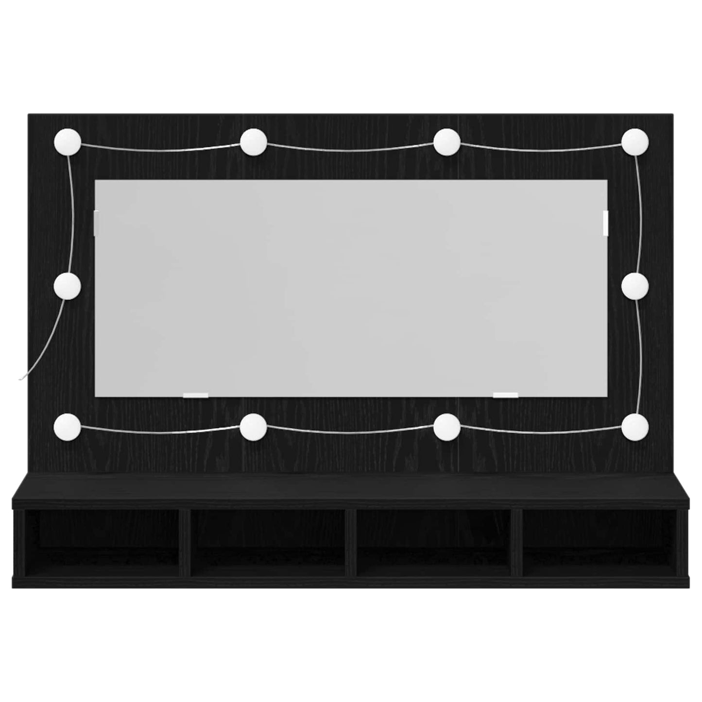 Mobiletto per specchio Rovere Nero 90 x 31,5 x 62 cm | homemem39