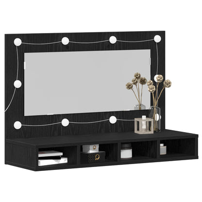Mobiletto per specchio Rovere Nero 90 x 31,5 x 62 cm | homemem39