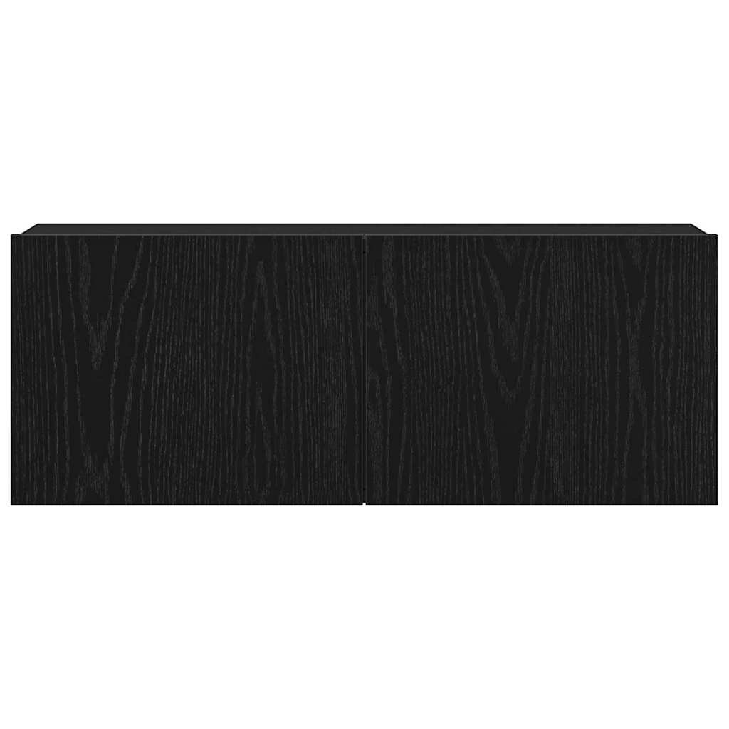 Mobili TV 2 pcs Rovere nero 80 x 30 x 30 cm Legno multistrato