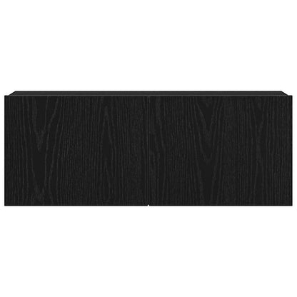 Mobili TV 2 pcs Rovere nero 80 x 30 x 30 cm Legno multistrato