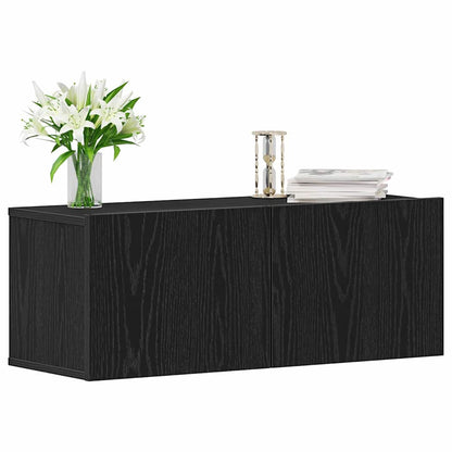 Mobili TV 2 pcs Rovere nero 80 x 30 x 30 cm Legno multistrato