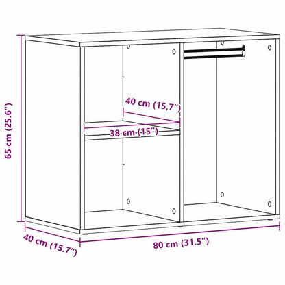 Mobiletto Cosmetico con lo scaffale Rovere Nero 80 x 40 x 65 cm