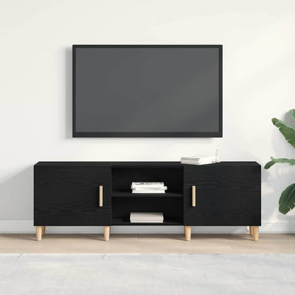 Mobile TV Rovere nero 150 x 30 x 50 cm Legno multistrato