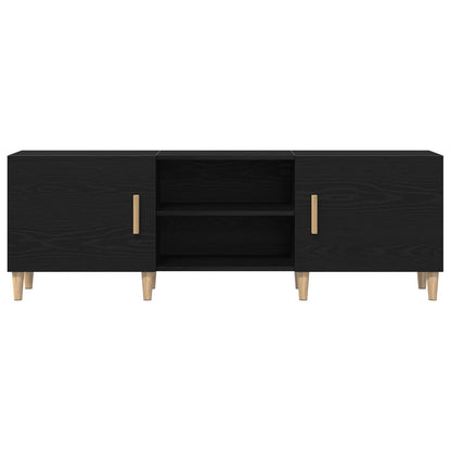 Mobile TV Rovere Nero 150 x 30 x 50 cm Legno multistrato