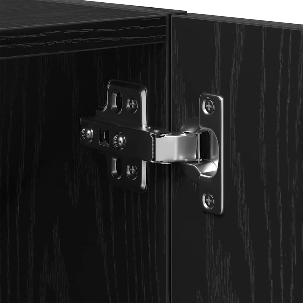 Armadietto a muro Rovere Nero 60 x 30 x 60 cm Legno multistrato | homemem39