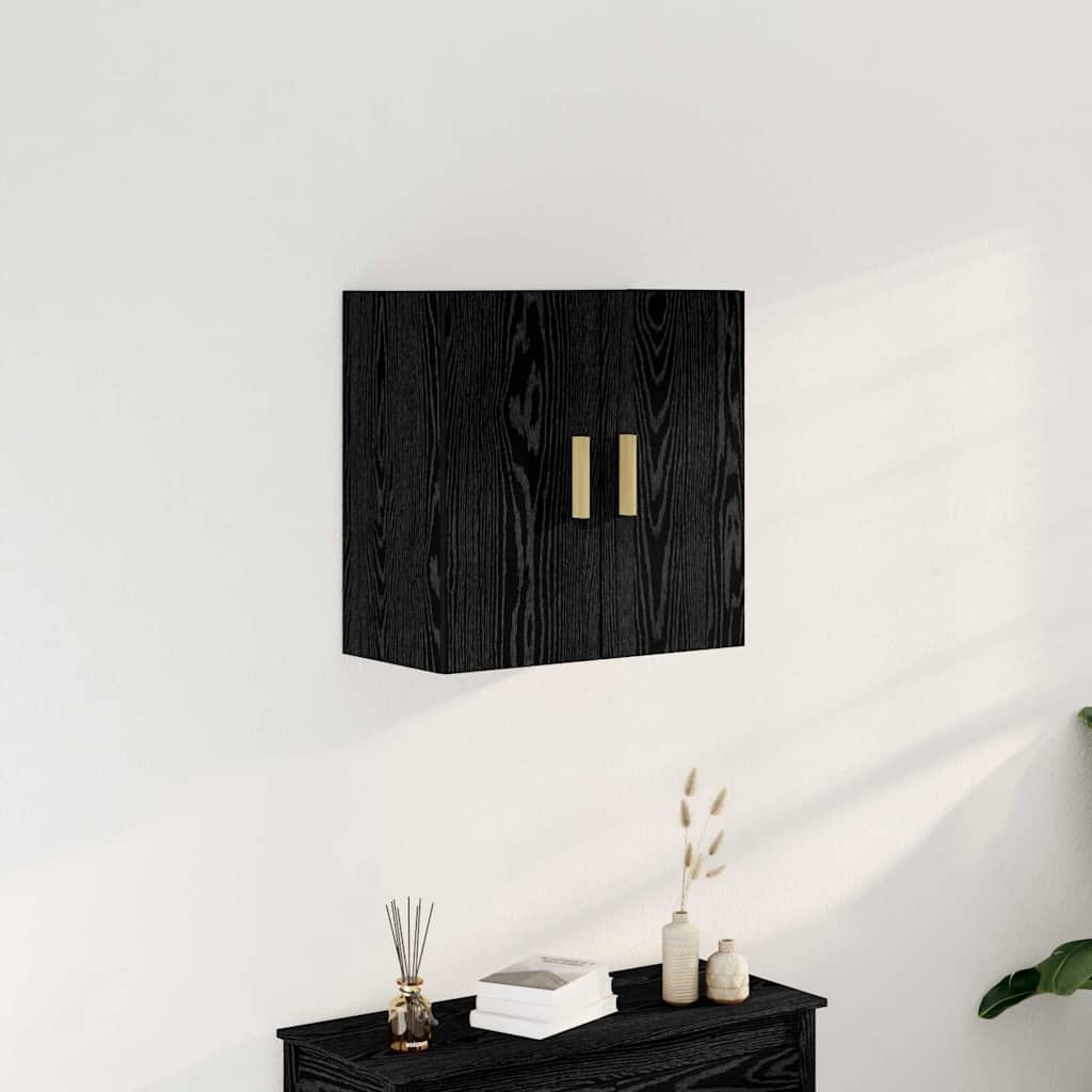 Armadietto a muro Rovere Nero 60 x 30 x 60 cm Legno multistrato | homemem39