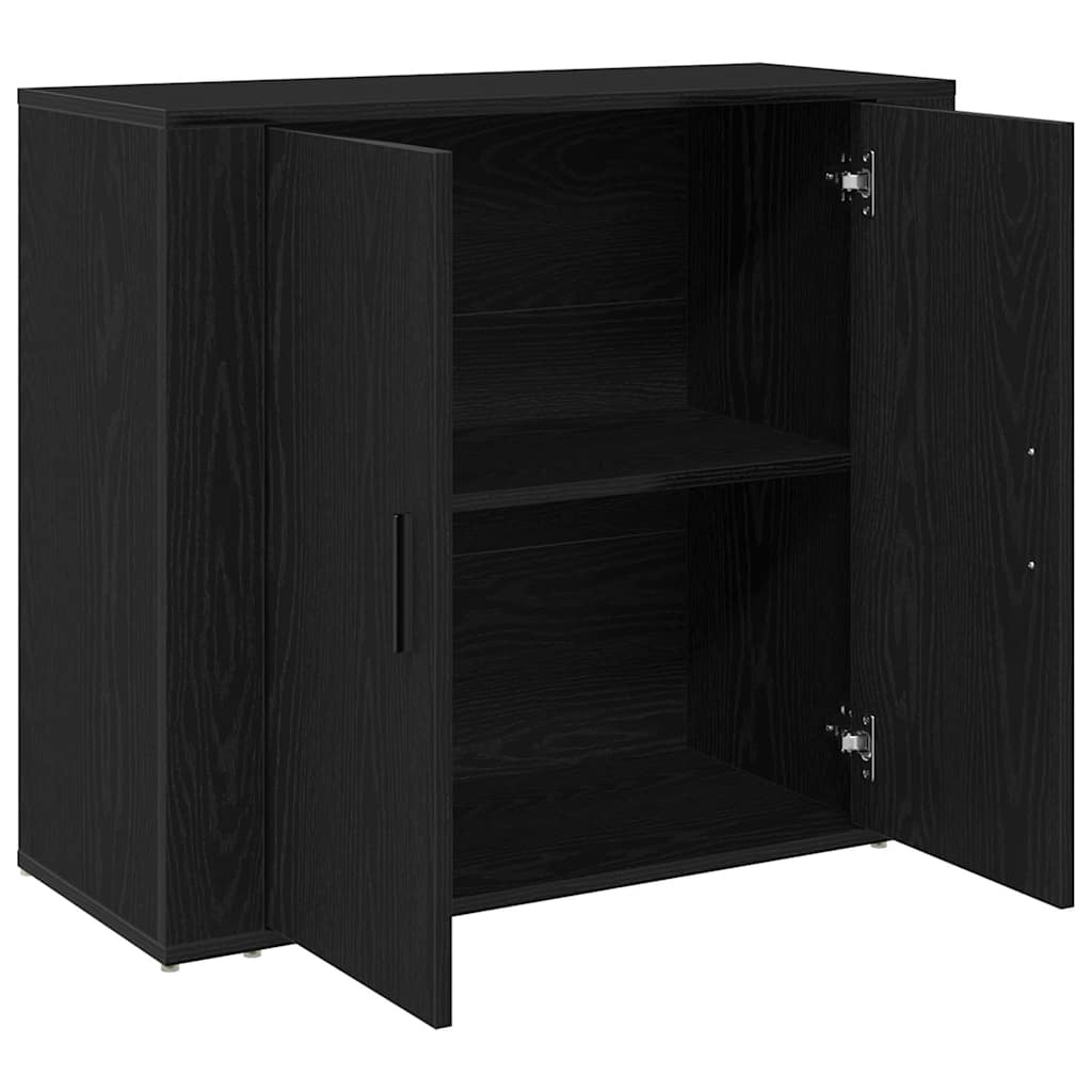 Mobile Buffet Rovere nero 80 x 33 x 70 cm Legno multistrato