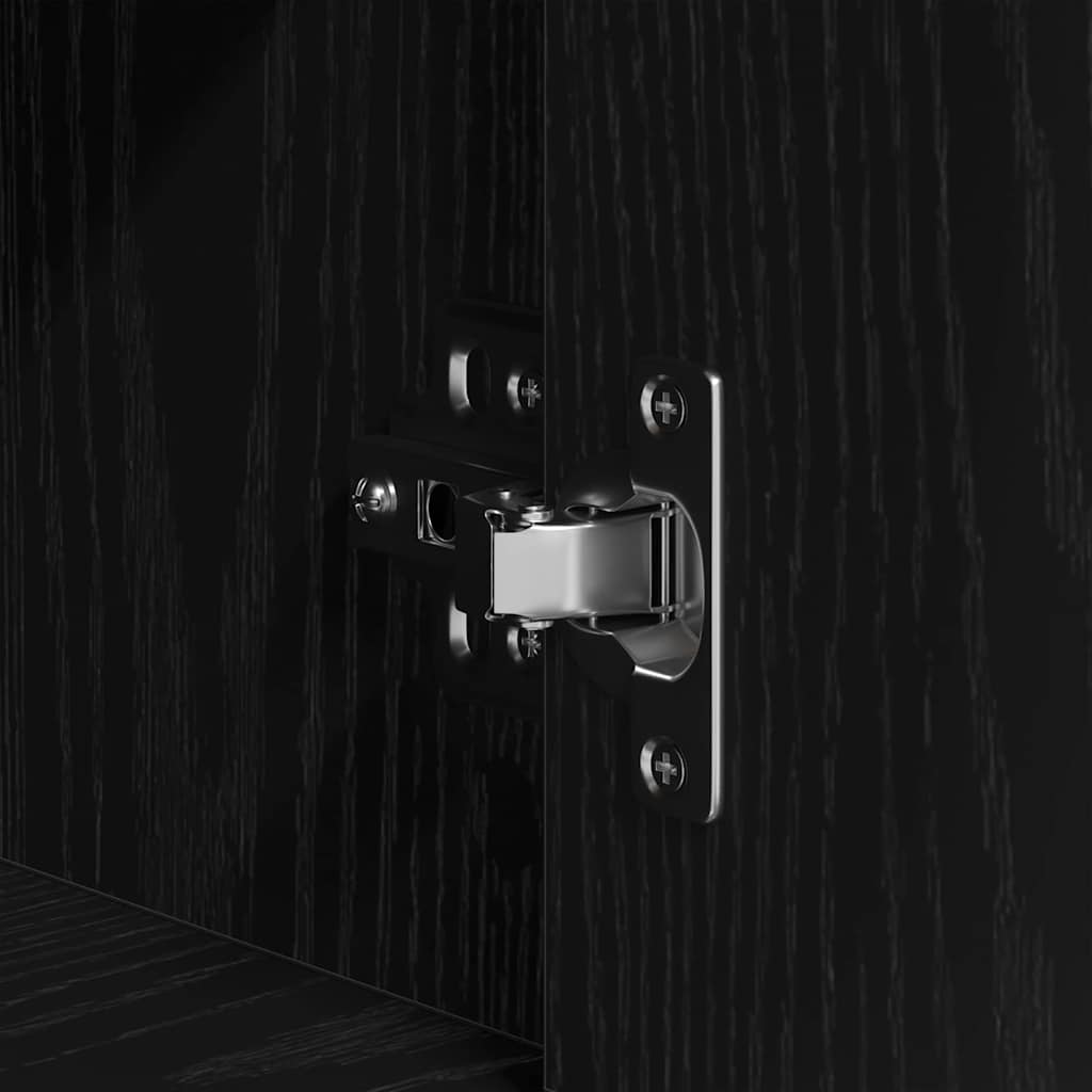 Sideboard Rovere Nero 80 x 33 x 70 cm Legno multistrato