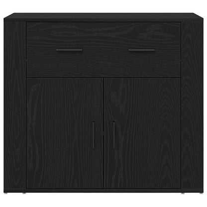 Sideboard Rovere Nero 80 x 33 x 70 cm Legno multistrato