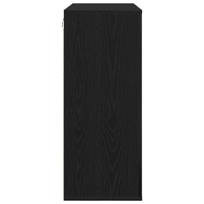 Armadietto a muro Rovere nero 80 x 33 x 80 cm Legno multistrato