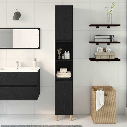 Mobile da Bagno Rovere Nero 30 x 30 x 190 cm | homemem39