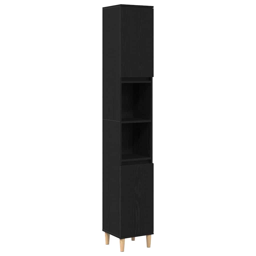 Mobile da Bagno Rovere Nero 30 x 30 x 190 cm | homemem39