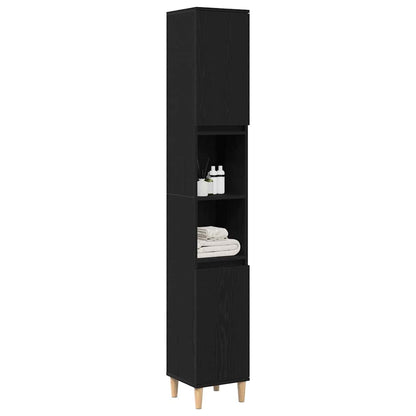 Mobile da Bagno Rovere Nero 30 x 30 x 190 cm | homemem39
