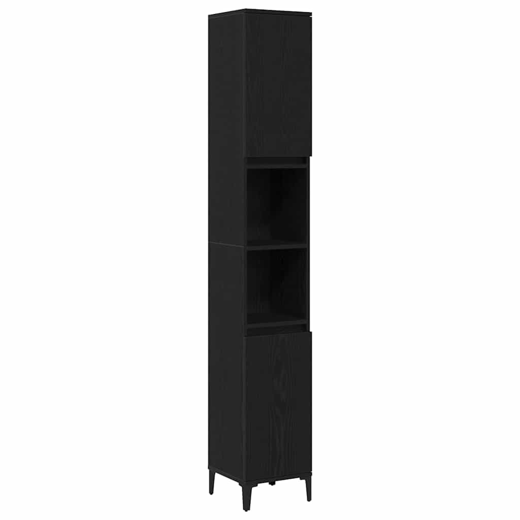 Mobile da Bagno Rovere Nero 30 x 30 x 190 cm | homemem39