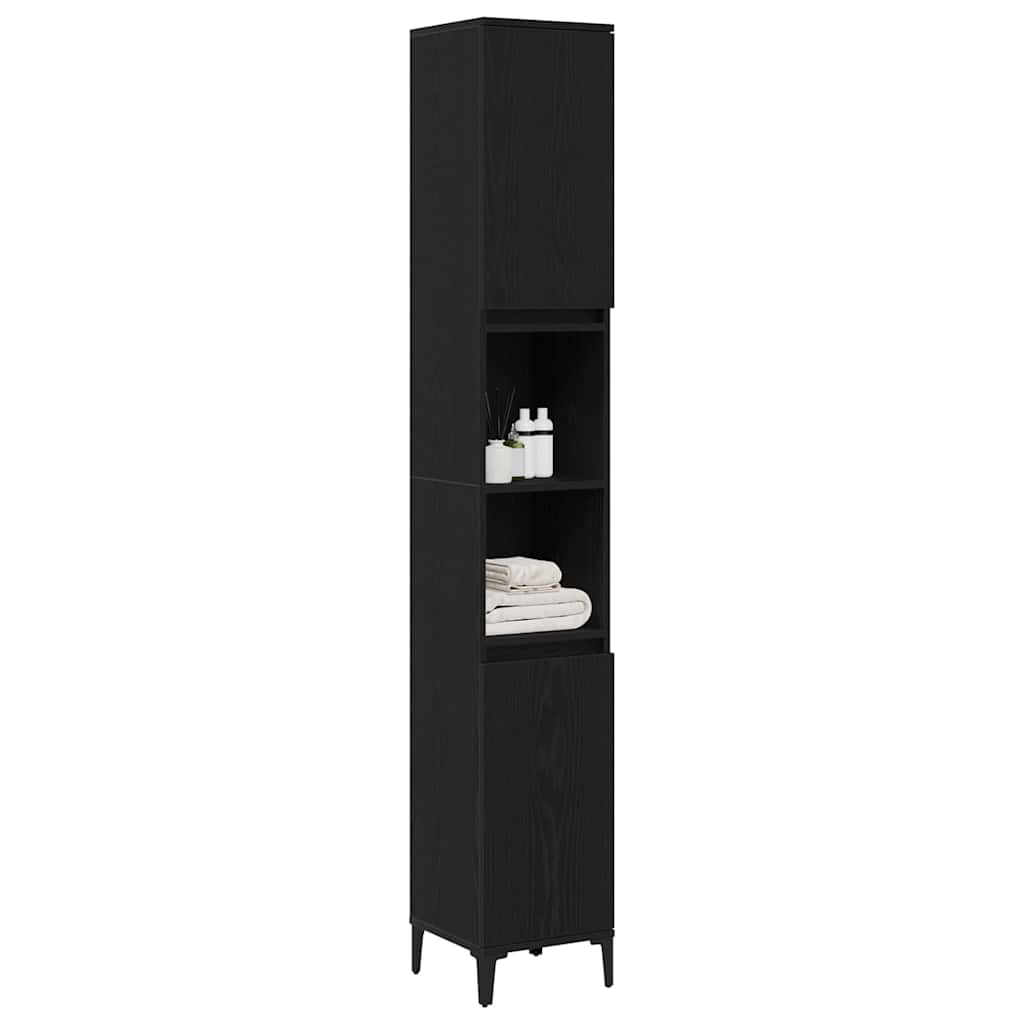Mobile da Bagno Rovere Nero 30 x 30 x 190 cm | homemem39