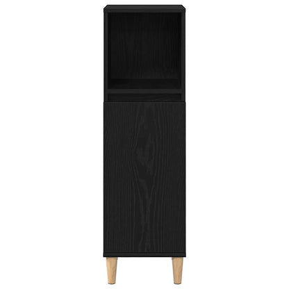 Mobiletto da Bagno Rovere Nero 30 x 30 x 100 cm | homemem39
