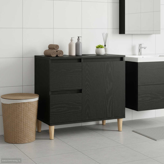 Mobile da Bagno Rovere Nero 65 x 33 x 60 cm | homemem39
