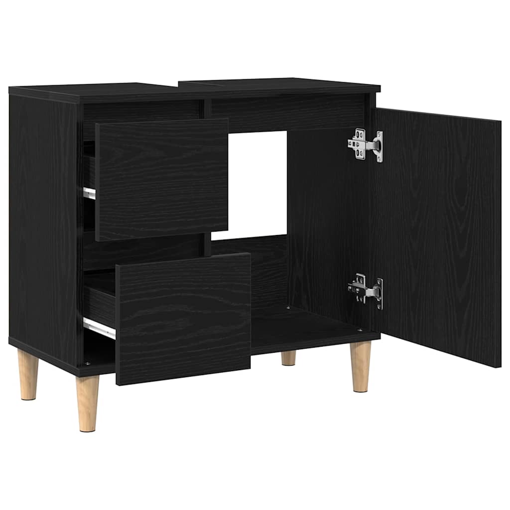 Mobile da Bagno Rovere Nero 65 x 33 x 60 cm | homemem39