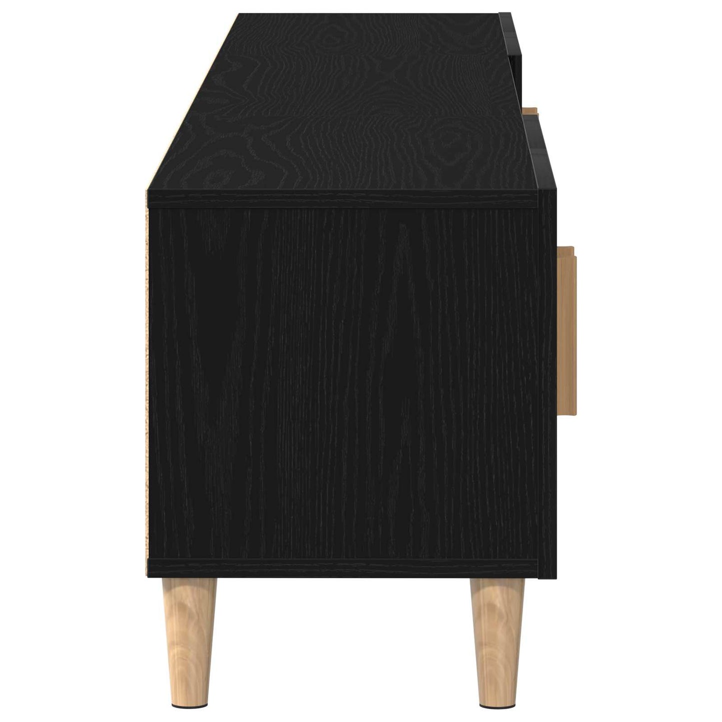 Mobile TV Rovere Nero 180 x 31,5 x 40 cm Legno multistrato