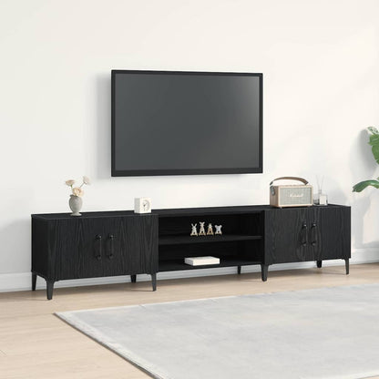 Mobile TV Rovere nero 180 x 31.5 x 40 cm Legno multistrato